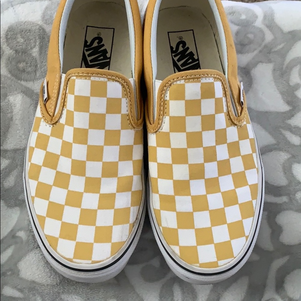 Yellow checkered vans